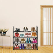 4 Tiers Shoe Rack Shoe Tower Shelf Storage Organizer for Bedroom, Hallway, Corridor and Closet Black Color