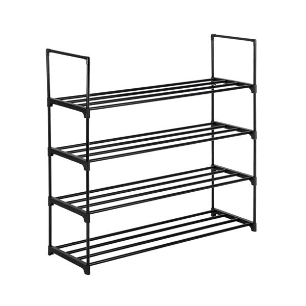 4 Tiers Shoe Rack Shoe Tower Shelf Storage Organizer for Bedroom, Hallway, Corridor and Closet Black Color