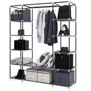 69” Portable Wardrobe Wardrobe Storage Organizer with non-woven fabric quick and easy to assemble Extra strong and durable