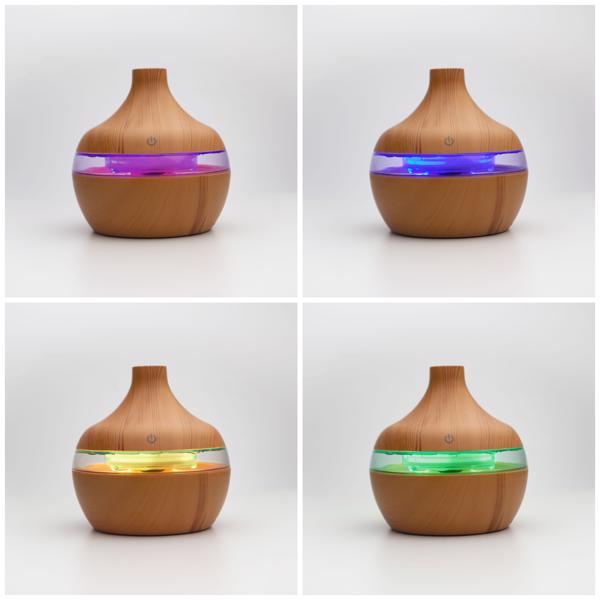 5V colorful wood grain aromatherapy machine-brown